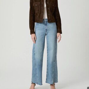 Paige Anessa Twisted Outseam Raw Hem Jeans Explorer Wash Womens 29 NWT